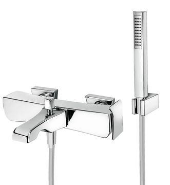Déco 87 Wall-mounted bath mixer with diverter and shower set by Fir Italia