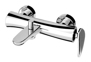 Synergy Open 93 Wall-mounted bath mixer with diverter and flex hose connection by Fir Italia