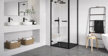 ORO Bifold Door with Side Panel by Flair Showers