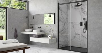 ORO Sliding Door with Side Panel by Flair Showers