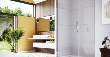 ORO Hinge Door with Inline Panel by Flair Showers