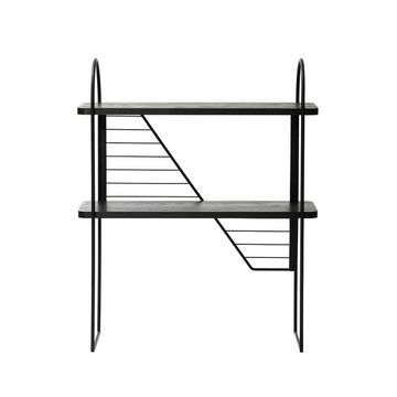 Urban Nomad Console Table - Black with black steel frame. 68x27 cm by FÓLK Reykjavik