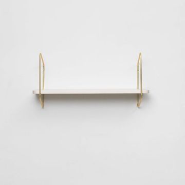Urban Nomad Wall Shelf / 68x24 cm / Gold / White by FÓLK Reykjavik