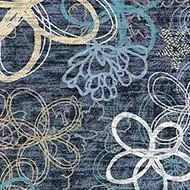 flotex hospitality & leisure floral Bloom Navy by Forbo