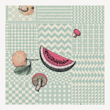Wallpaper Frutta e Geometrico by Fornasetti