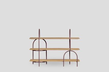 Arcon 3 Katlı Kitaplık 110 cm Ahşap Tablalı by Forni