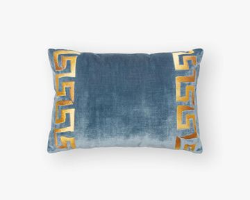 Blue Cushion - Greek Key Small by Fromental