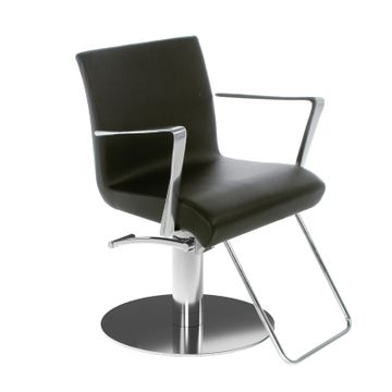 Salon Styling Chair Aluotis Supersilver Black by Gamma & Bross