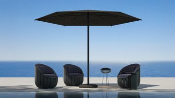 Brisa round folding parasol by GANDIABLASCO