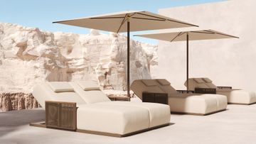 Brisa square folding parasol by GANDIABLASCO