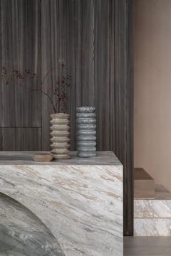 Handmade soapstone design vases – Torre vase by Gardeco Objects