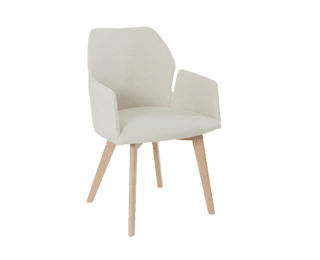 Edito Bridge carver chair with natural wood legs by gautierFurniture - view 3