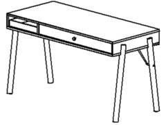 Addict Folio desk with 1 drawer and 1 compartment by gautierFurniture - view 5