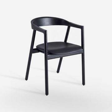 Muna Chair - Lacquered Oak, Upholstered by GAZZDA