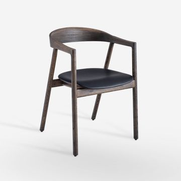 Muna Chair - Smoked Oak, Upholstered by GAZZDA