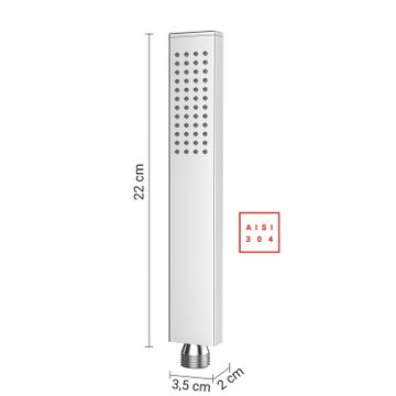 High pro plus 00 5-piece shower set, square by GEDY