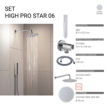 High pro star 06 5-piece shower set, round by GEDY