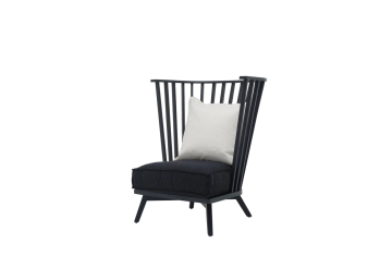 Gray Bergere armchair by Gervasoni