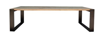 Alice table 280 x 110 recycled teak iron black by Gescova