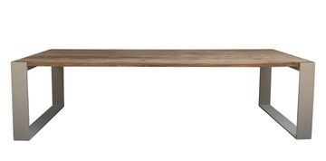 Alice table 280 x 110 recycled teak iron linnen by Gescova