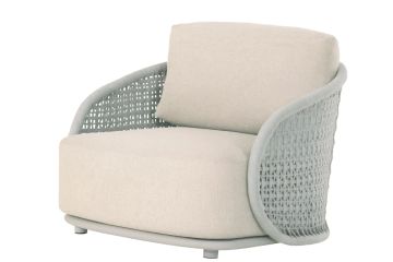 Amora 1-seat alu linnen rope grey light +cush sunp by Gescova