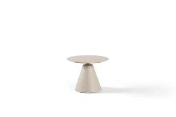 Amora coffee table 60cm alu linnen ceramic top by Gescova