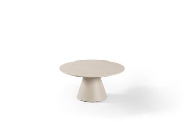 Amora coffee table 80cm alu linnen ceramic top by Gescova