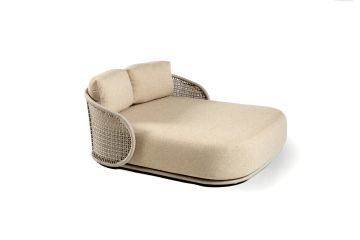 Amora daybed alu linnen rope olefin cushions by Gescova