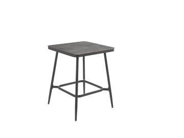 Basel dining table 90 x 90 alu charc hpl top by Gescova