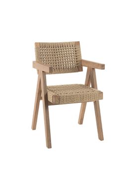 Derry design dining chair recycled teak viro wicke by Gescova