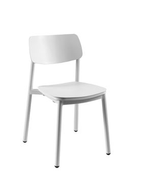 Malta alu side chair alu white by Gescova