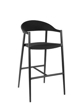 Matteo bar chair alu charcoal textylene silver gre by Gescova