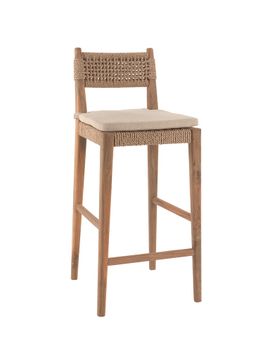 Menorca bar chair recycled teak rope by Gescova