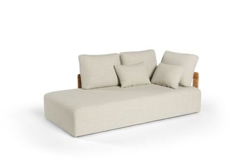 Rafa longchair right arm teakmar siesta ecru/taupe by Gescova