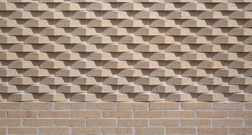 GIMA - Qualität aus Ton - Facade relief with a textile look by GIMA