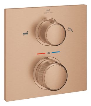 Thermostat for concealed installation with 2-way diverter hand shower/bath filler by Grohe