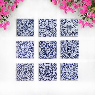 Handmade Tiles Set10 Blue [20cm/7.8"] by G Vega - view 2
