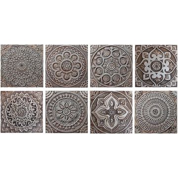 Handmade Tiles Set8 silver [30cm/11.8"] by G Vega