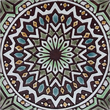 Moroccan Tile matt green Moroccan #2 [30cm/11.8"] by G Vega