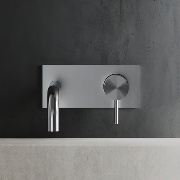 Horizontal Concealed 2 Hole Single Lever Curve Spout 90º EUR C35.0036 by Hapa Design