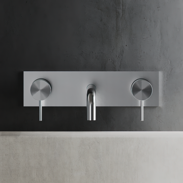 Horizontal Concealed 3 Hole Mixer Curve Spout 90º EUR C35.0043 by Hapa Design