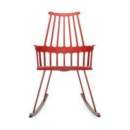 Comback Rocking Chair Orangy Red/Wood by Heal's