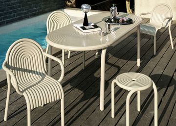 Groove Outdoor Dining Armchair Putty by Heal's - view 3