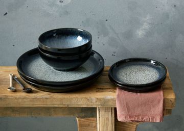 Halo Set of 4 Coupe Dinner Plates by Heal's - view 3