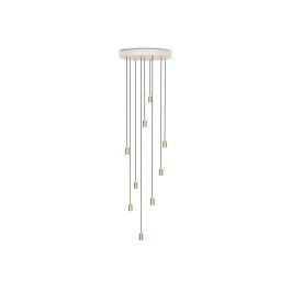 Large White Canopy with 9 Brass Pendants by Heal's