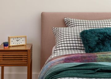 Organic Recycled Check Black/White Bed Linen Set Double by Heal's - view 3