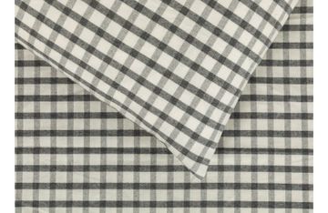Organic Recycled Check Black/White Bed Linen Set Single by Heal's - view 2
