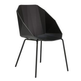 Rocher Dining Chair Black/Black Legs by Heal's