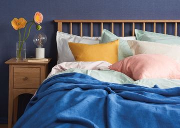 Washed Cotton Bed Linen Soft Blush by Heal's - view 3
