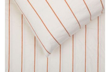 Washed Cotton Orange & White Stripe Bed Linen by Heal's - view 2
